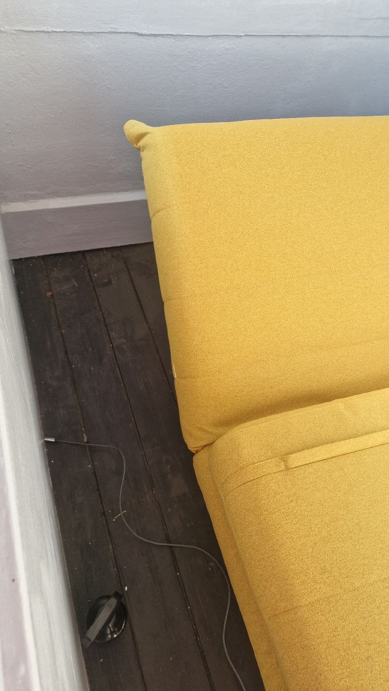 Sofas: 1.5er Sofa / Daybed senfgelb Stoff – Neu (gemäss Beschreibung) aus goldach von seegoldi13 4