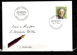 1996 - FDC / Europamarken / S. Corinna Bille 1912-1979