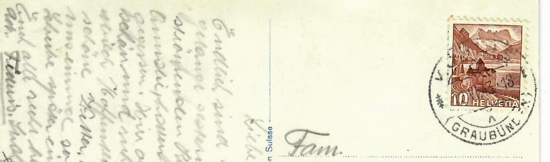 Cartoline postali: Küblis  1943 – Usato da Hochdorf venduto da Ziegel-16 1