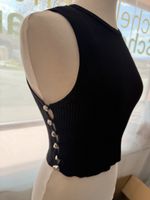 Zara Top Schwarz Gr. M mit Knöpfen Sommer Must-have!