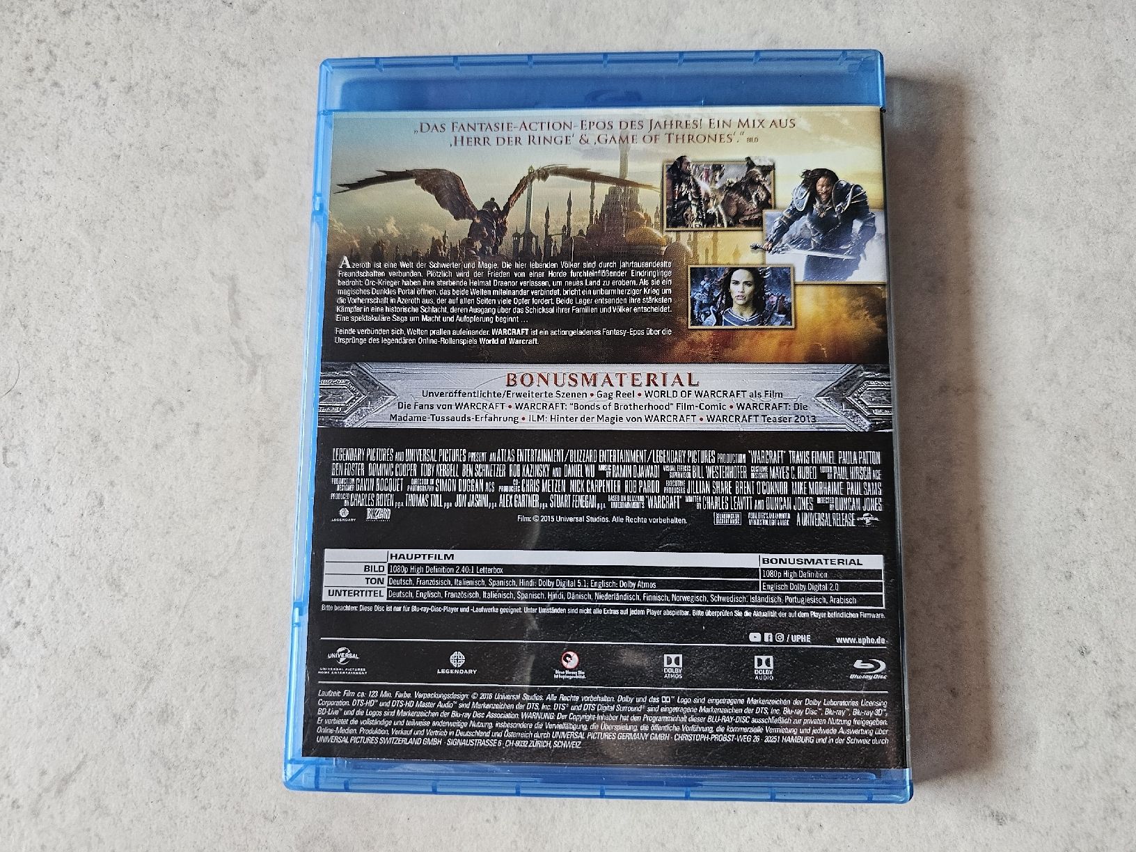 Alle DVDs: Warcraft  -  The Beginning  /  Bluray – Gebraucht aus Schneisingen von backstore24 1