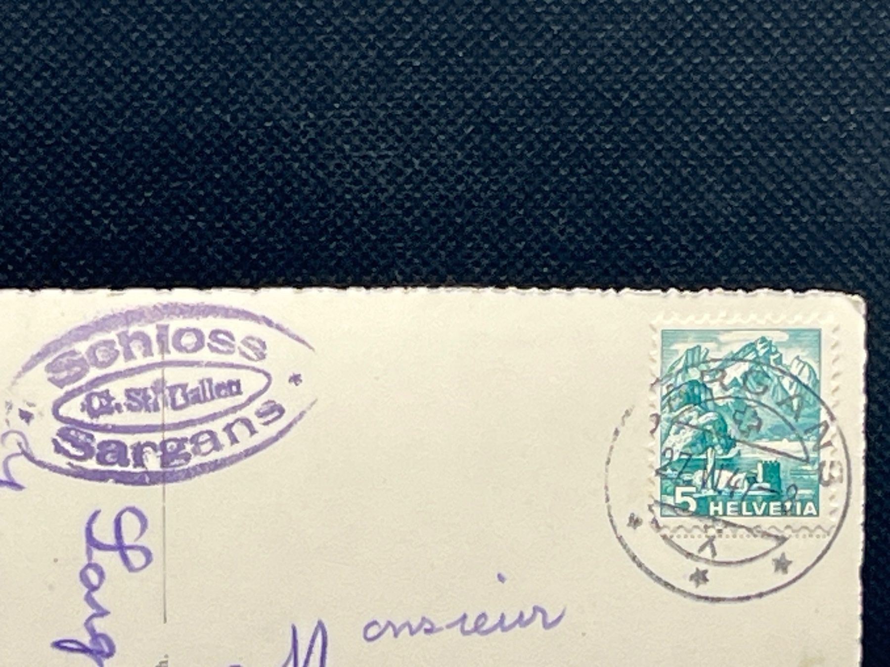 Cartes postales: Schloss Sargans mit Gonzen – D'occasion à Widnau par Brusi9 1