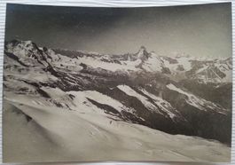 Foto / Albuminabzug: Blick vom Allalin gegen Matterhorn 1919