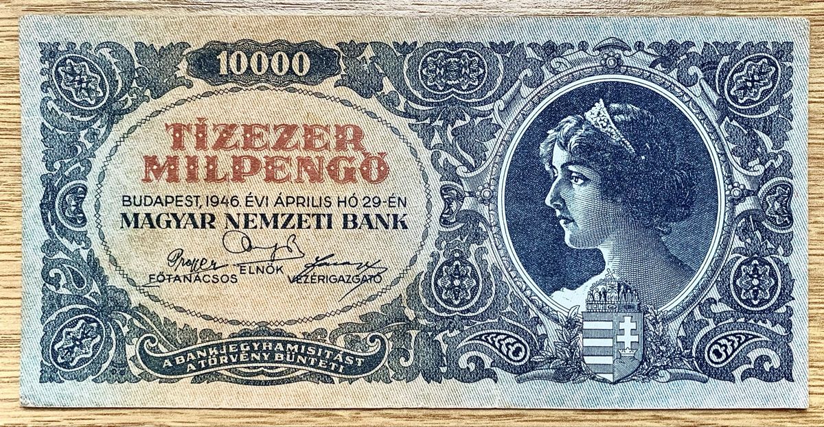 Banconote: 10000 Pengo Ungarn 1946!!! – Usato da Oberentfelden venduto da NunoLouro