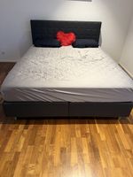 Boxspringbett mit Kopfteil anthrazit