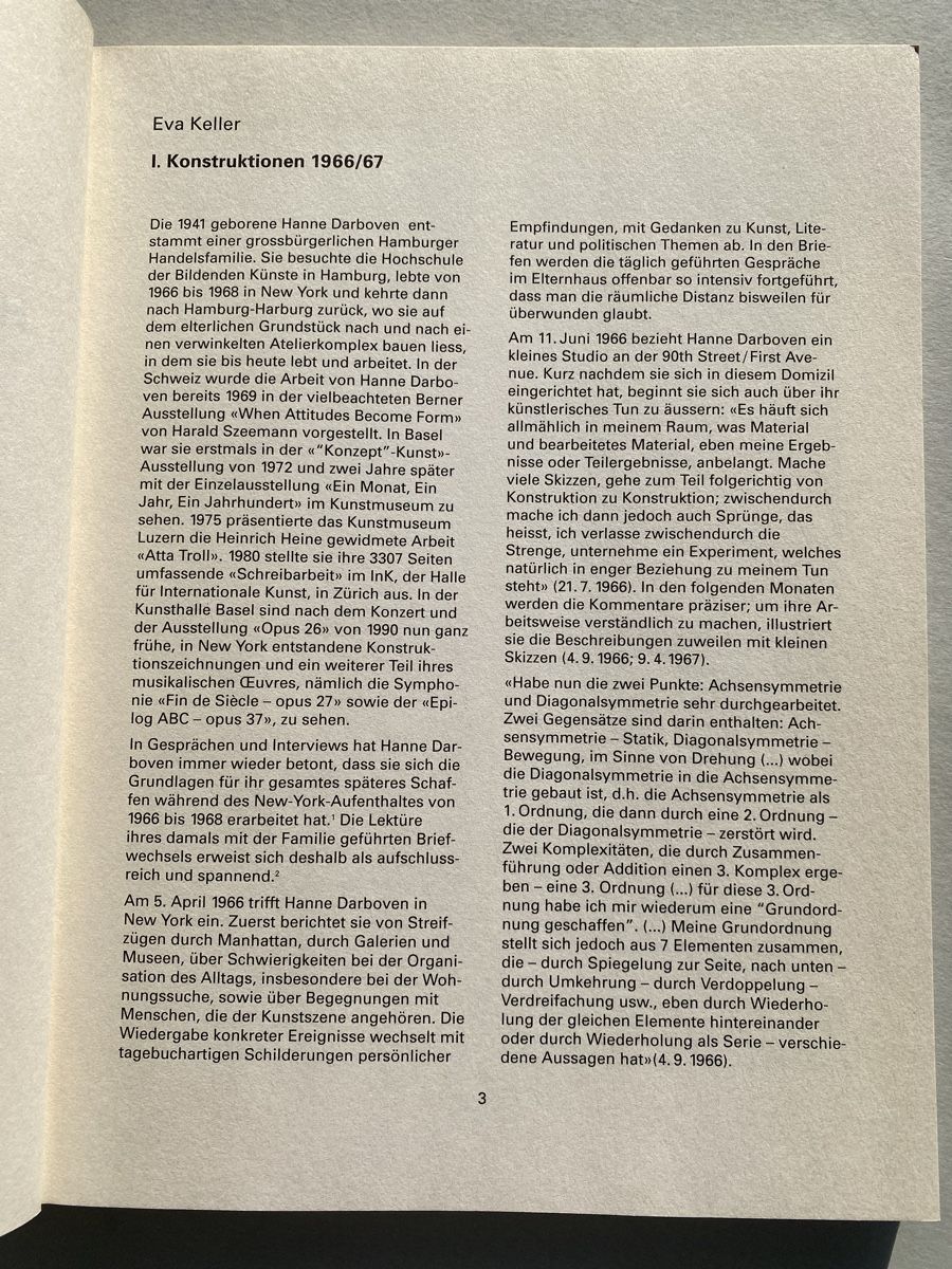 Bücher: Hanne Darboven Katalog Kunstmuseum Basel 1991 – Gebraucht aus Zürich von lesgarcons 3