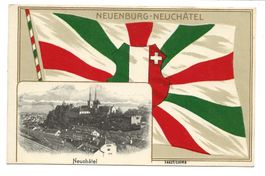 Neuchâtel Neuenburg (NE) Passepartout-Litho - Kirche um 1915
