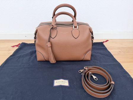 Aspinal of London Handbag Brown Leather Medium