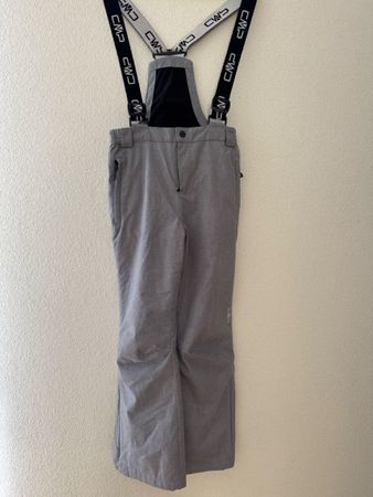 Skihose CMP mit Trägern grau Grösse 152 guter Zustand