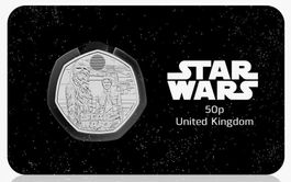 UK - 50 Pence - Han Solo and Chewbacca 2024 UNC Card