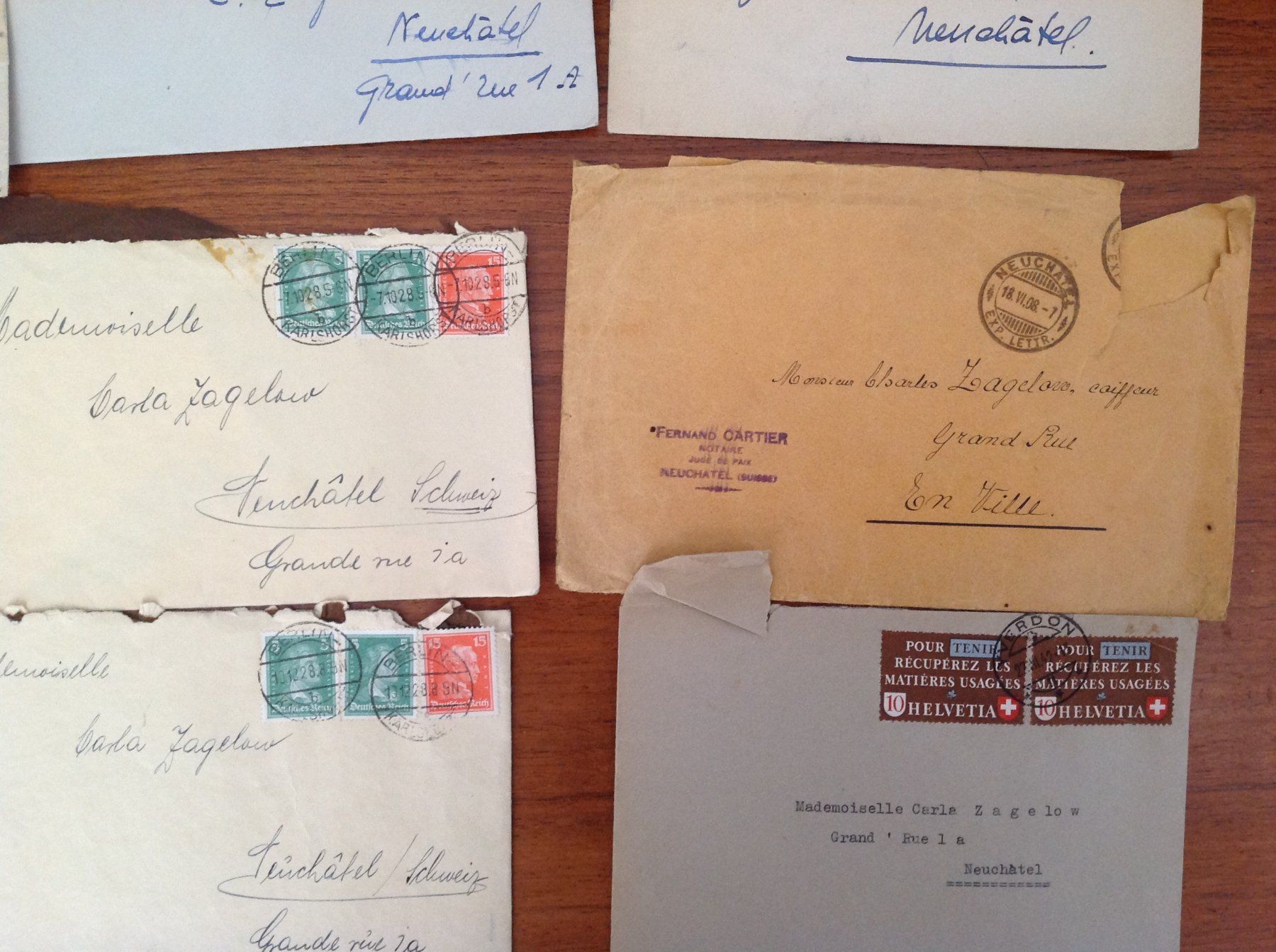 Alle Briefmarken: lettres affranchies circa 1940 – Gebraucht aus Vuiteboeuf von broticaire 1