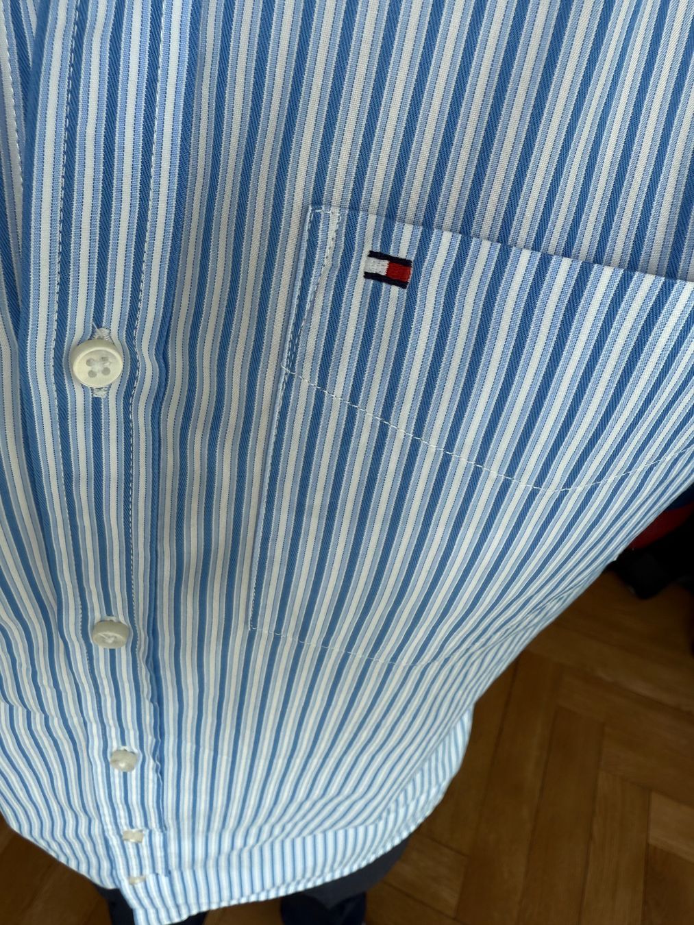 Tommy Hilfiger Hemden: Tommy Hilfiger Hemd hellblau gestreift Gr. 14 xs – Neu (gemäss Beschreibung) aus Wabern von fengshui63 3