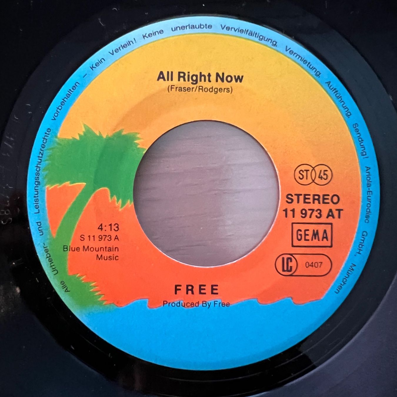 Vinyles: Free - All Right Now / D-Press. 1978 - Very nice Copy – D'occasion à Gais par soundcave57 2