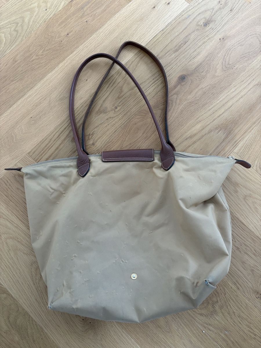 Longchamp Borse: Original Longchamp Handtasche beige braun – Usato da Basel venduto da Bale2014 1