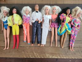 Lot Barbie Vintage : Dance Magic, Animal Lovin & Ken 80-90