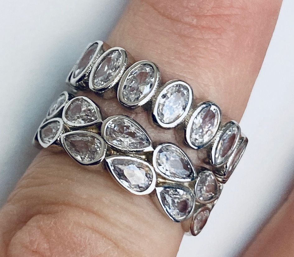Anelli: Ring Zirkonia Eternity Statement breit oval 925 Silber 56 – Nuovo e nell'imballaggio originale da Zürich venduto da goldfisch.schmuck 3