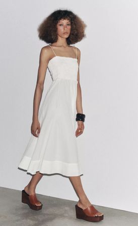100% Baumwolle Kleid weiß S/Robe 100% coton blanche S