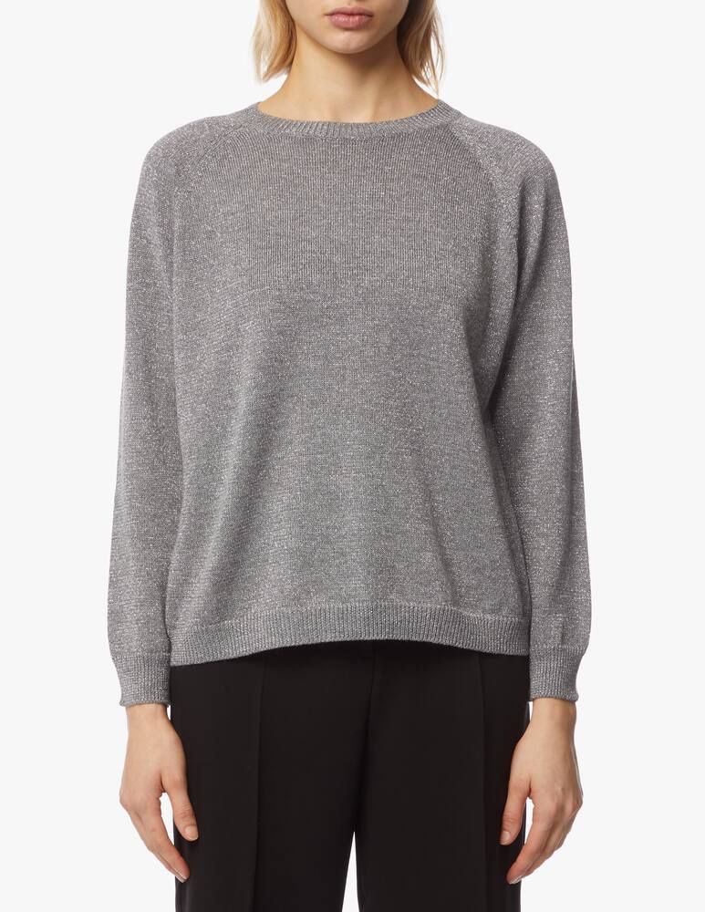 Max Mara Maglioni & Felpe: Max Mara Weekend Pullover mit Metallic-Effekt – Grau/Silber – Nuovo (secondo la descrizione) da Ebmatingen venduto da dartim 1