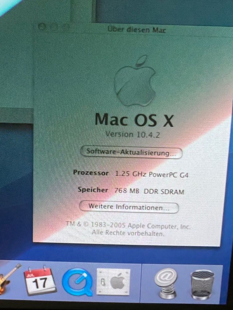 Apple PC: eMac Model A1002 1.25 GHz Power PC G4 768 MB RAM – Usato da Steckborn venduto da rboelsterli 2