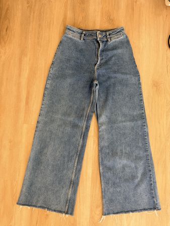 Damen Jeans weit blau guter Zustand