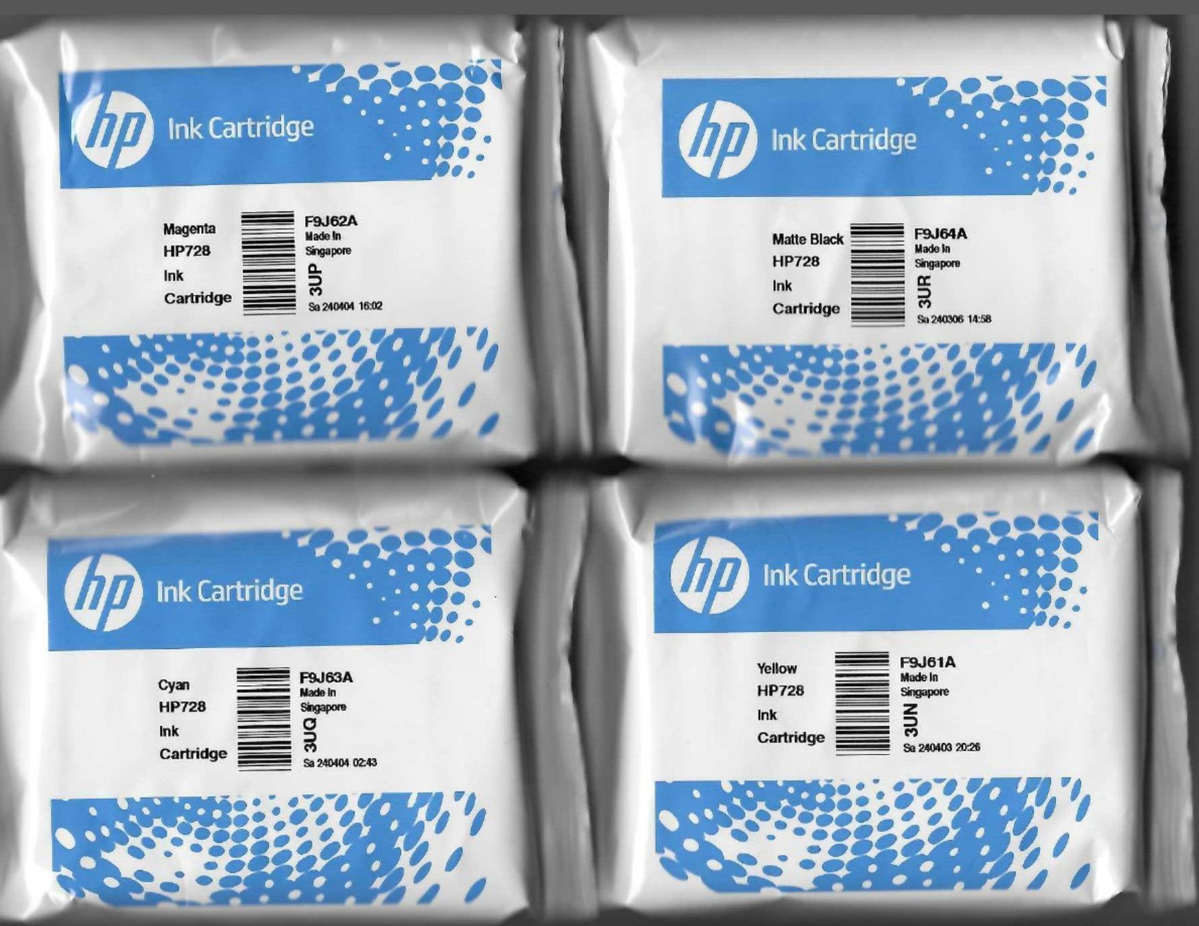 Hewlett Packard Druckerpatronen & Toner: HP 728 Patronen-Set_F9J61A_62A_63A_64A – Neu und originalverpackt aus Bürglen UR von Metallus