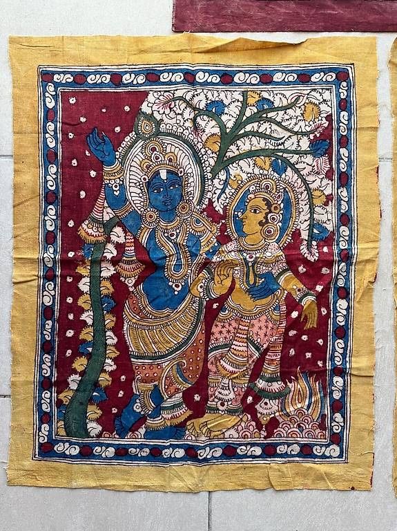 Tutte le decorazioni: Kalamkari dipinti a mano su cotone – Usato da Caslano venduto da bri_5jft