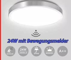 +24W LED Deckenleuchte mit Bewegungsmeld