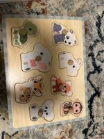 Holzpuzzle mit Tier Motiven. Top Zustand!