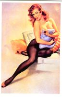 Postkarte "Pin-up".