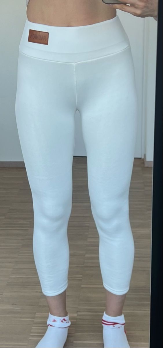 Leggings: White Fleece-lined Leggings. Size M – Usato da Dübendorf venduto da kat_yx9r 2