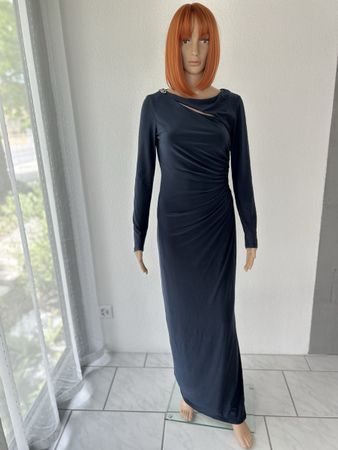 Ralph Lauren Evening Dress Size 4 Dark Blue Ruched