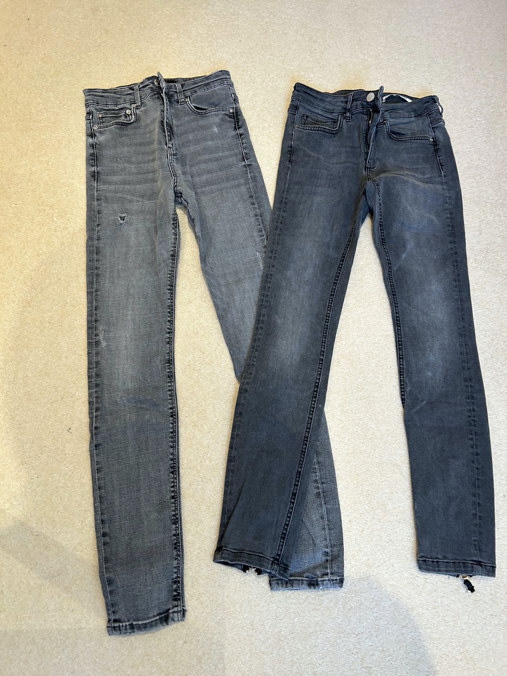 Zara Jeans: 2x Jeans ZARA / S / slimfit / grey washed – Usato da Boswil venduto da LuziaB01