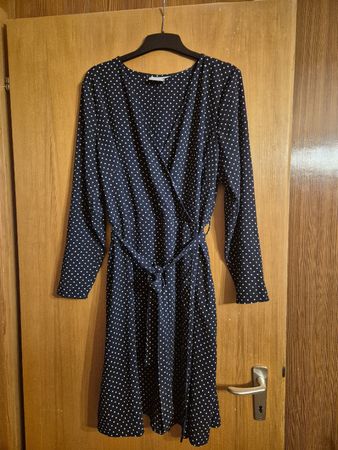 Junarose Kleid Gr.46 Dunkelblau mit Pünktchen, neu!
