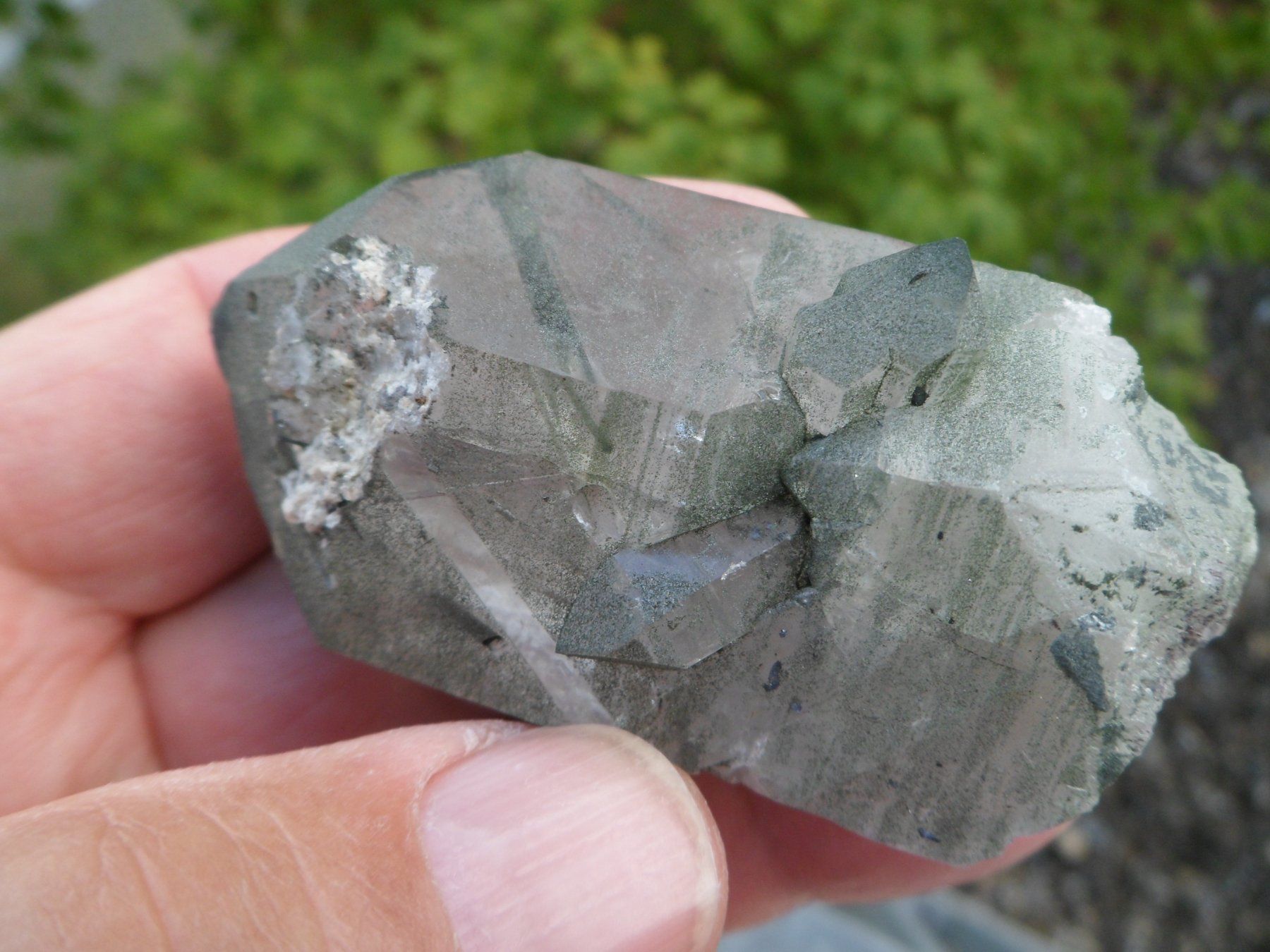 Minerali & Pietre curative: Bergkristall, Anhydritholnadel, Schweiz, Selten – Usato da Affoltern am Albis venduto da Fossil60 4