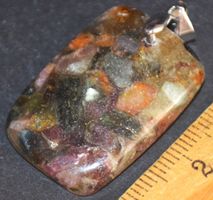Anhänger L-4552 – Kupfer Turmalin Cabochon – ca. 29x20mm