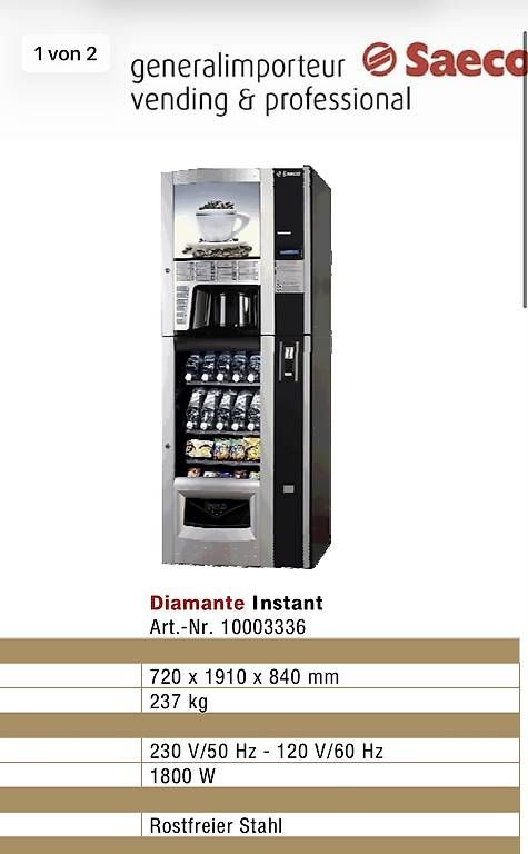Altro per Gastronomia & Hotel: Kaffeeautomat / Snackautomat – Usato da Wigoltingen venduto da Lhp 3