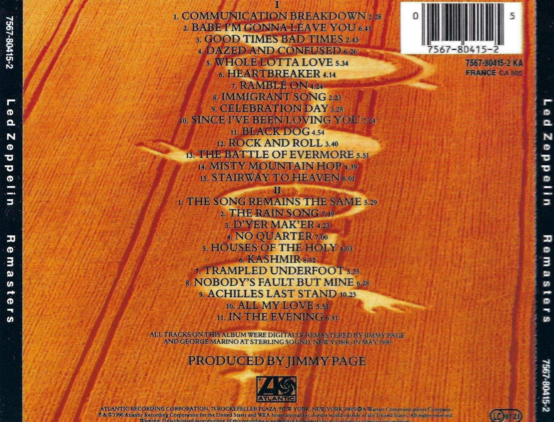 CD: Doppel-CD: LED ZEPPELIN - Remasters – Usato da Rotkreuz venduto da groeli69 1