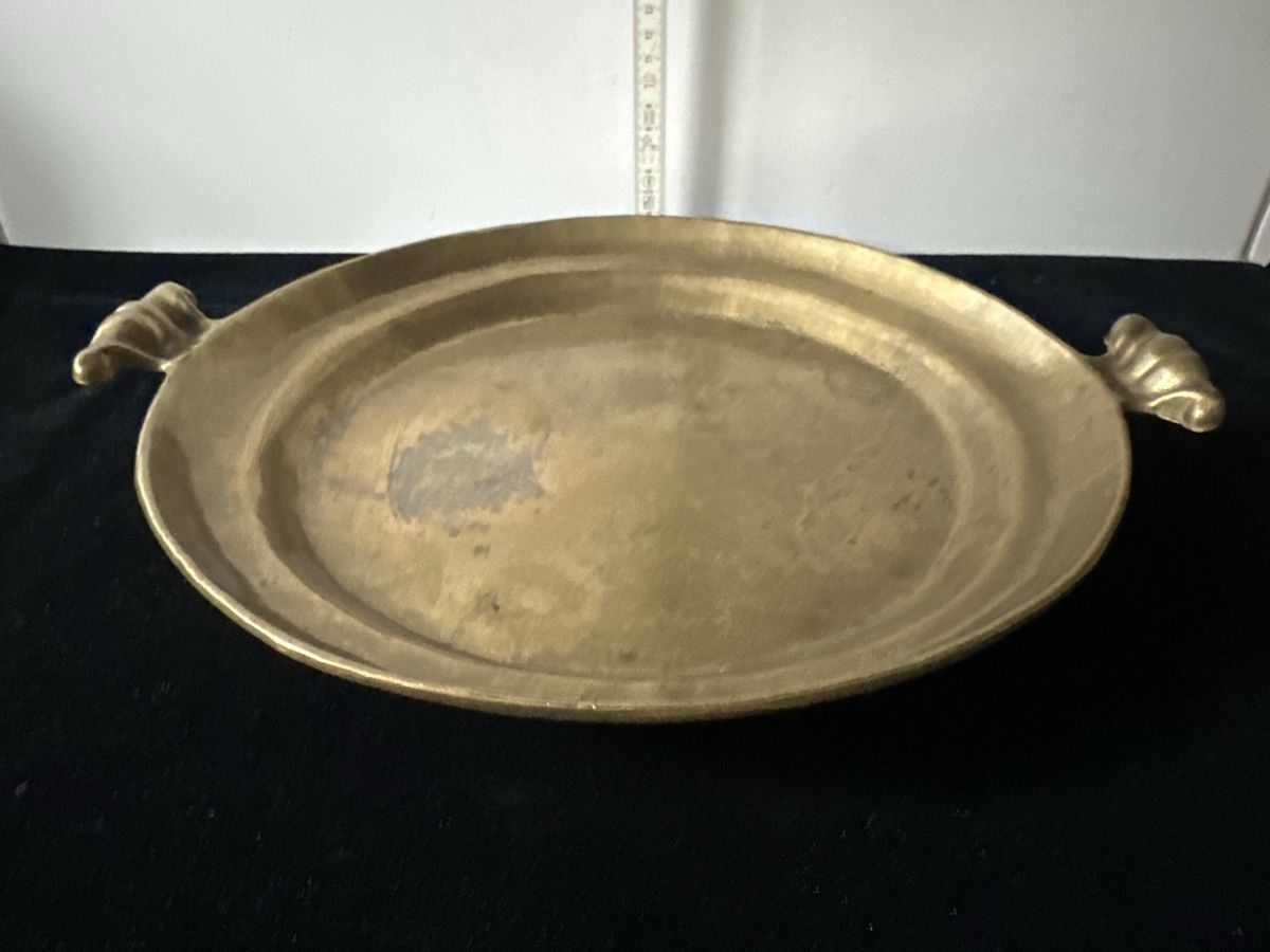 Piatti di portata: Antike Messingplatte Servierplatte Vintage Deko 31,5cm D. – Usato da Zürich venduto da Chaeffeler 5