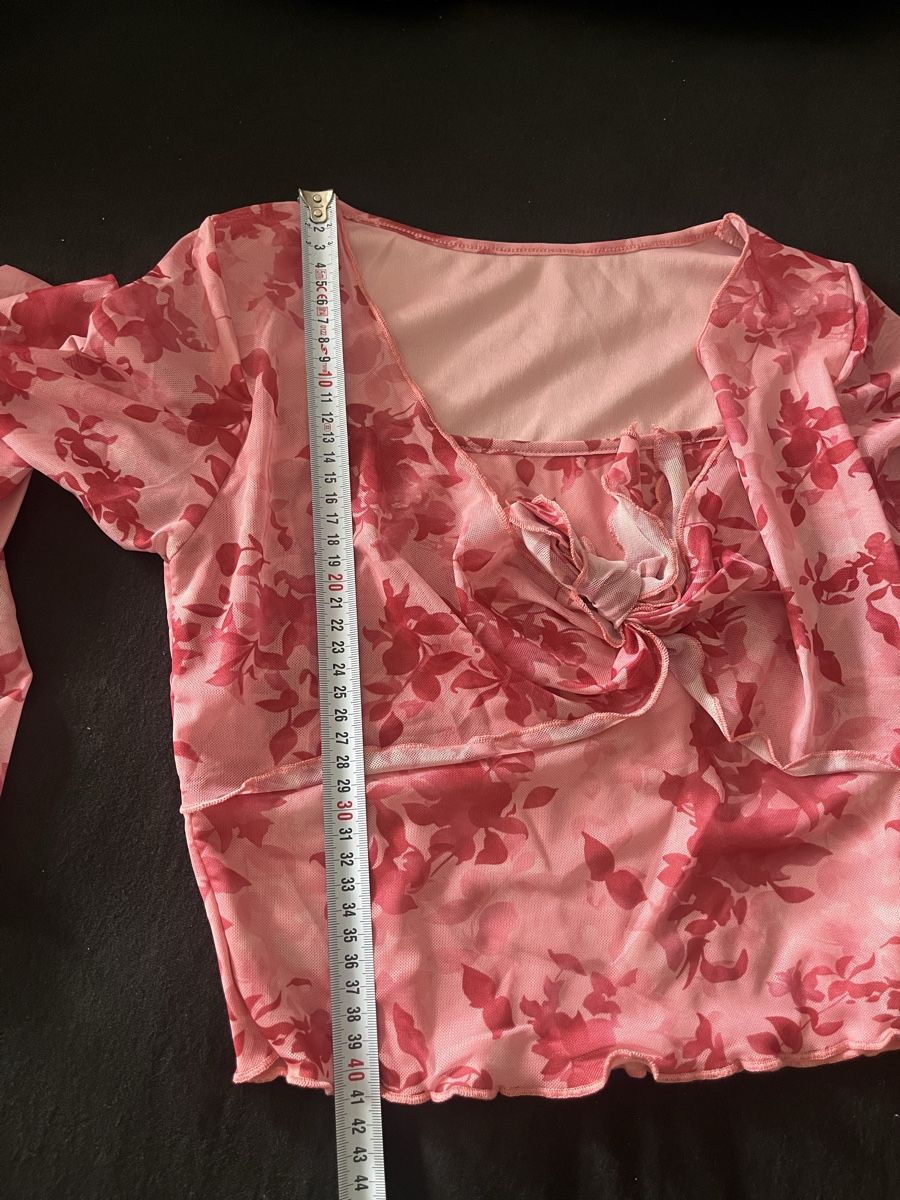 Top: Mesh Top pink Blumenmuster Grösse S neu – Nuovo (secondo la descrizione) da Olten venduto da sae_82z2 2