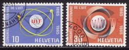 Satz SBK-Nr. 436-437 (UIT-Kongress 1965) gestempelt