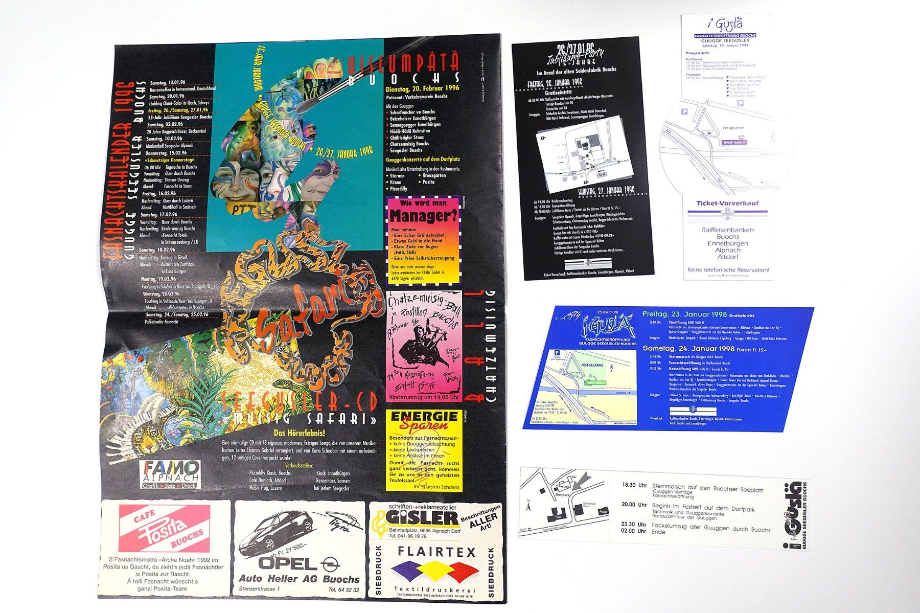 Sticker: Seegusler Buochs Set: Tickets, Programmheft, Kleber – Usato da Buochs venduto da chicco64 1
