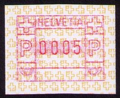 ATM 8A_Unterdruck: Gelbes PTT-Logo d.POST__breite Ziffern !