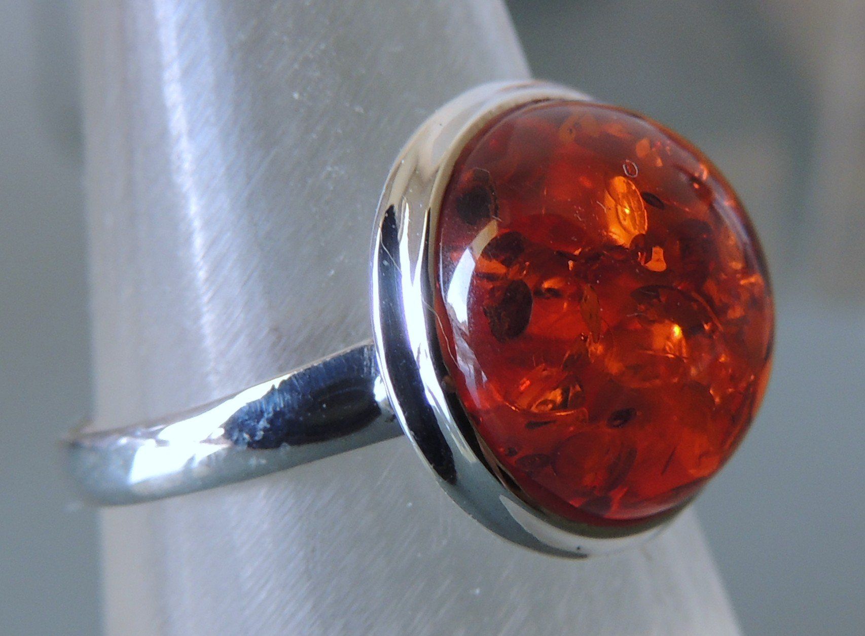 Ringe: Silber 925 Bernstein Fingerring Gr. 57 – Gebraucht aus Waldenburg von schaller707