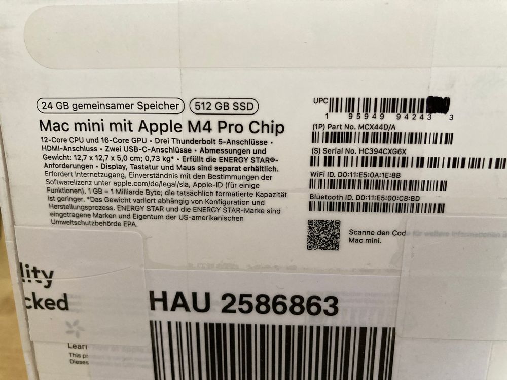 Apple Mac mini M4 Pro Chip 512GB SSD 24 GB come nuovo Kaufen auf