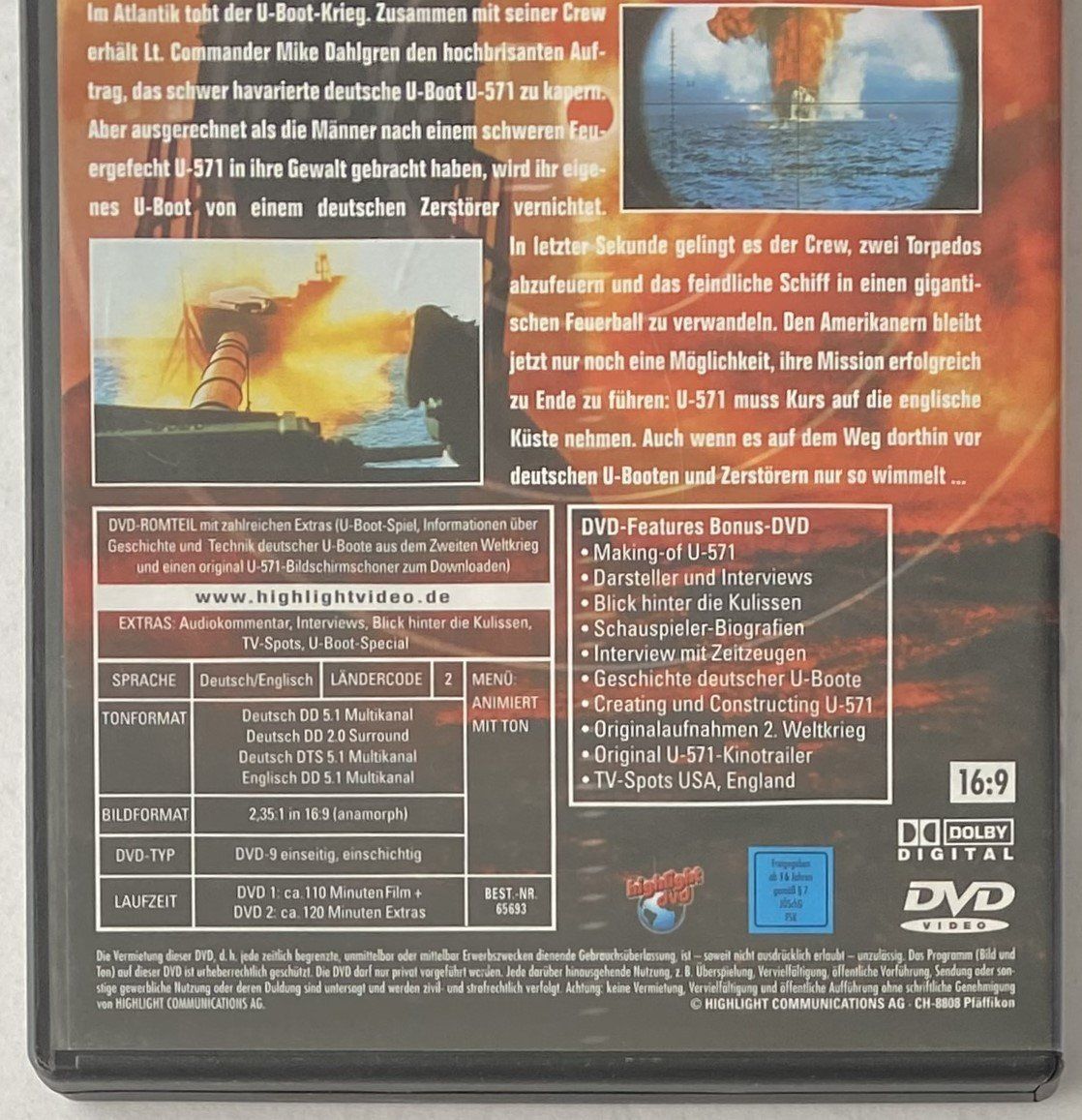 Tutti i DVDs: U-571, 2 DVDs – Usato da Flums venduto da Asquillo 4