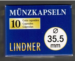 Lindner 10er Pack Münzkapseln 35,5 mm - 100 Vreneli SFr gold
