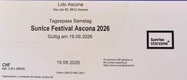 SunIce Festival Ascona 2026 (VIP Sunrise Starzone) 19.09.202