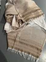Toller Schal in Beige Tönen, Leinenoptik
