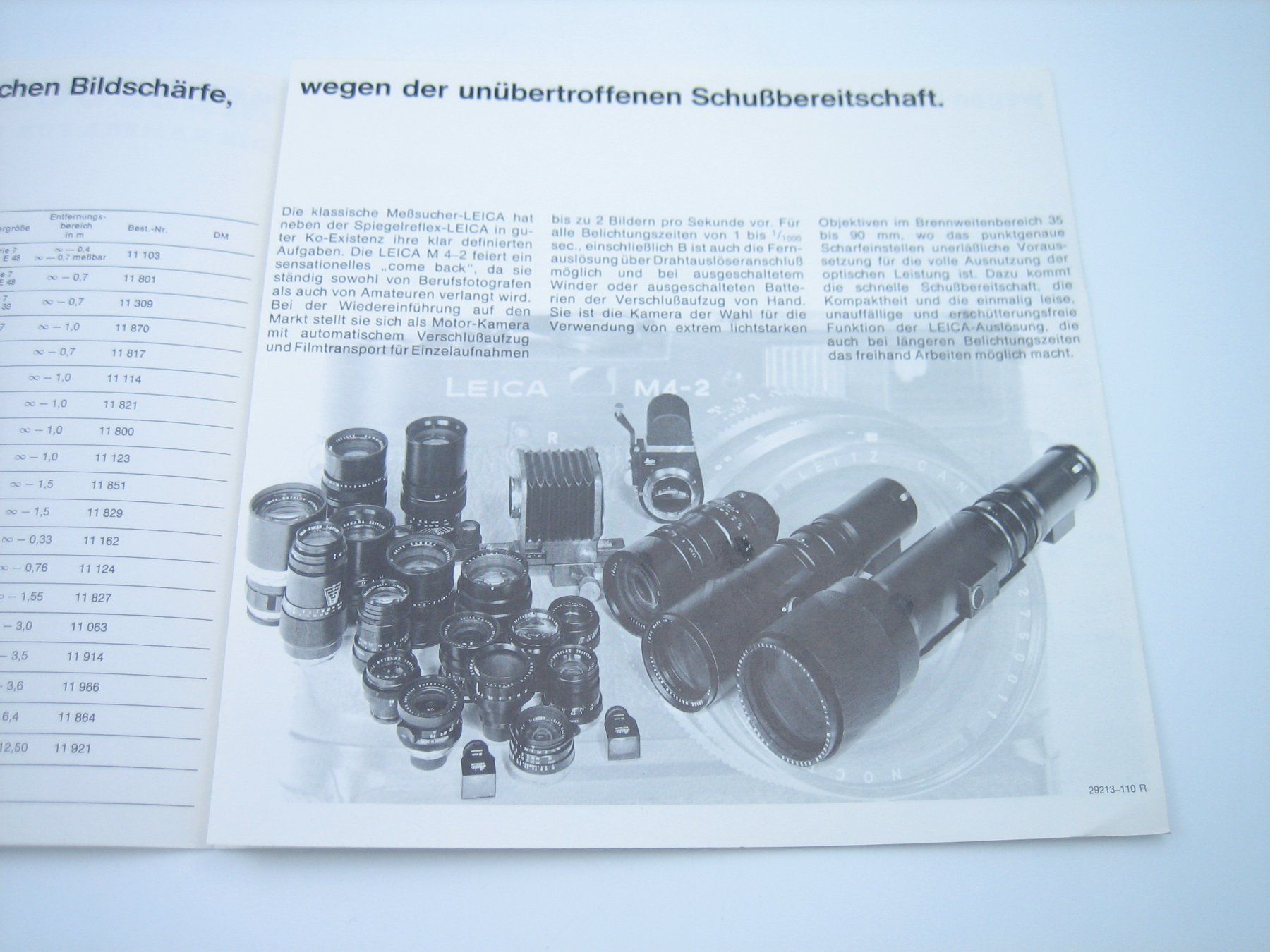 Leica Fotocamera: Leica M4-2 Messucher Werbeprospekt/Katalog – Usato da Zürich venduto da Tomi118 3