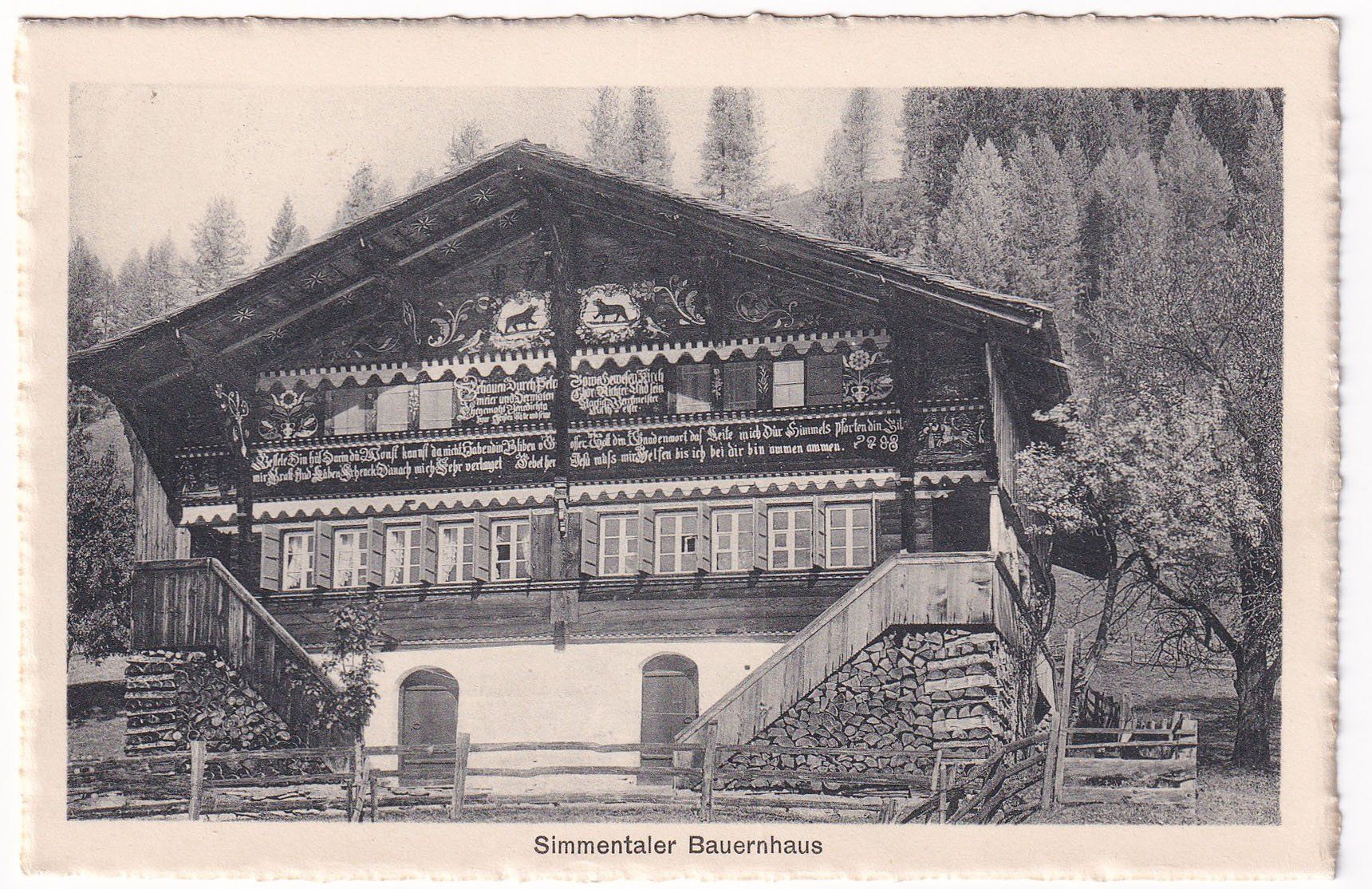 Ansichtskarten: Simmentaler Bauernhaus – Gebraucht aus Cormoret von Pascalll2001